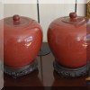 P06. Pair of oxblood ginger jars. 